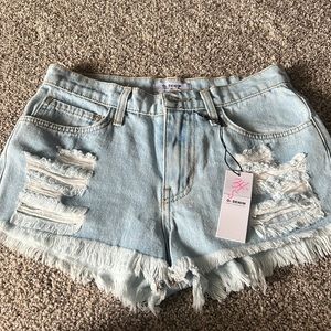 Light blue Jean shorts